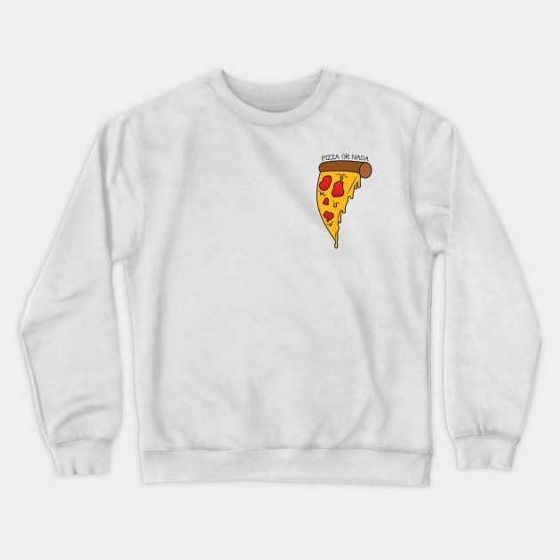 Cheezy pizza skull - Pizza or nada Crewneck Sweatshirt by LauralineM